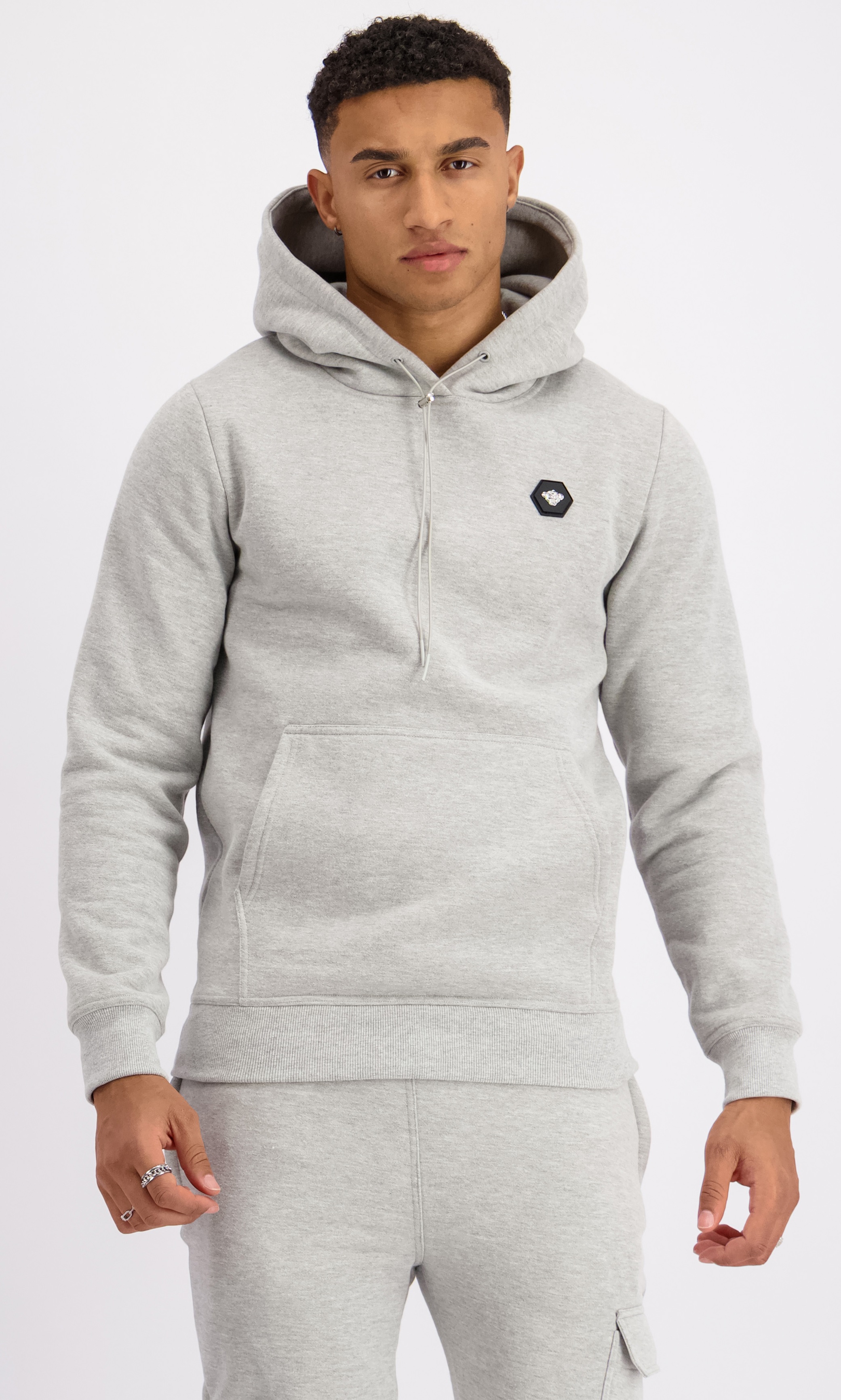 Black Bananas Hex hoody grey HEX.23.2.01